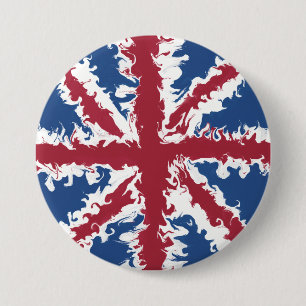 Union Jack Liquid Art Button