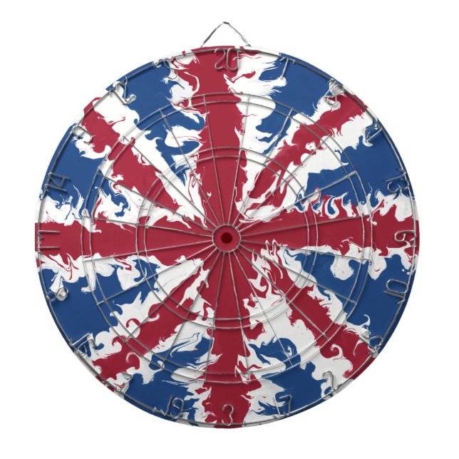 Union Jack Liquid Art Dartscheibe (vorne)