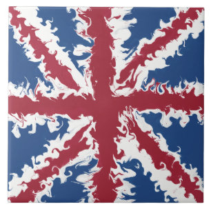 Union Jack Liquid Art Fliese