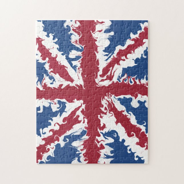 Union Jack Liquid Art Puzzle (Vertikal)