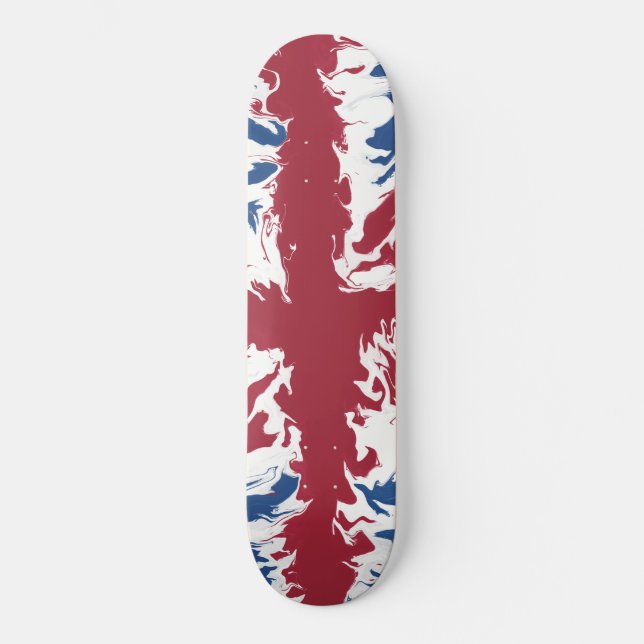 Union Jack Liquid Art Skateboard (Vorderseite)