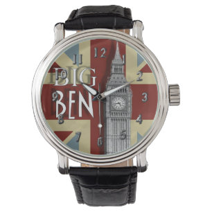 Union Jack London Big Ben Armbanduhr