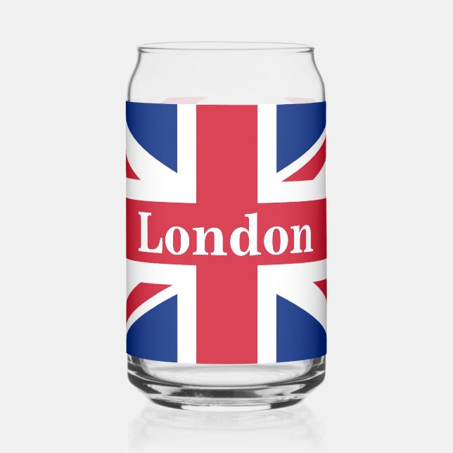 Union Jack London ~ Britische Flagge Dosenglas (Links)