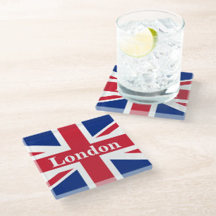 Union Jack London ~ Britische Flagge Glasuntersetzer