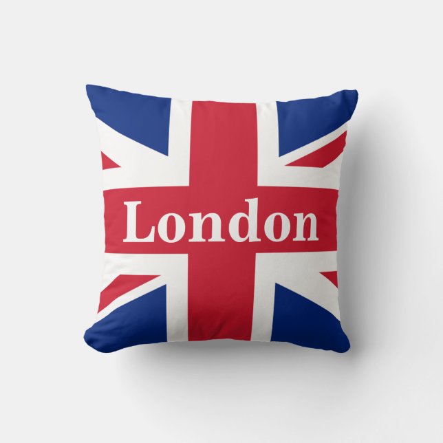 Union Jack London ~ Britische Flagge Kissen (Vorderseite)