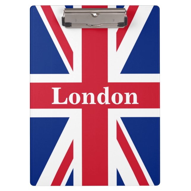 Union Jack London ~ Britische Flagge Klemmbrett (Vorderseite)