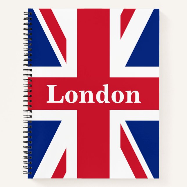 Union Jack London ~ Britische Flagge Notizbuch (Vorderseite)