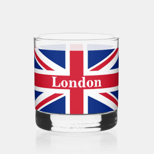 Union Jack London ~ Britische Flagge Whiskyglas