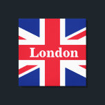 Union Jack London ~ British Flag Canvas Print Leinwanddruck<br><div class="desc">Flagge des Vereinigten Königreichs Großbritannien und Nordirland mit Londoner Text. Verlassen,  Text anpassen oder leer machen.</div>