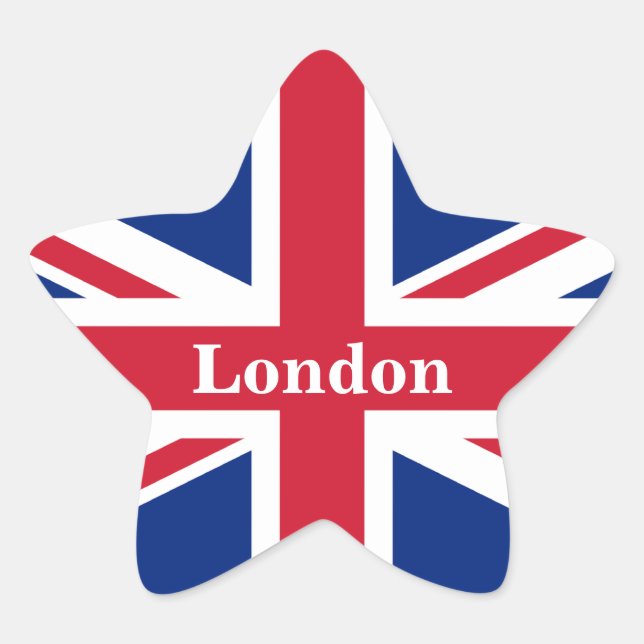 Union Jack London ~ British Flag Classic Round Sti Stern-Aufkleber (Vorderseite)