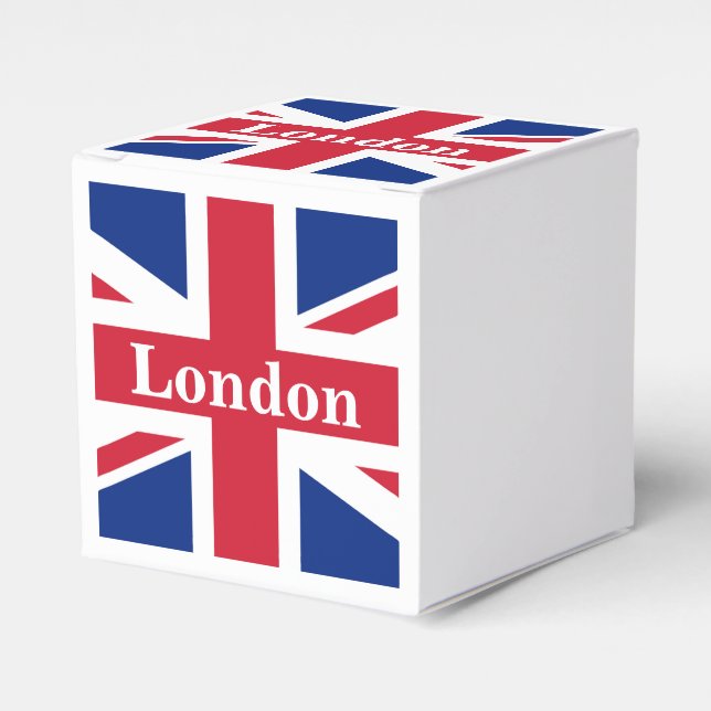 Union Jack London ~ British Flag Favor Box Geschenkschachtel (Vorderseite)