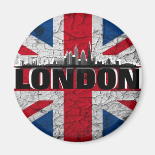 Union Jack & London Skyline Kühlschrankmagnet Magnet