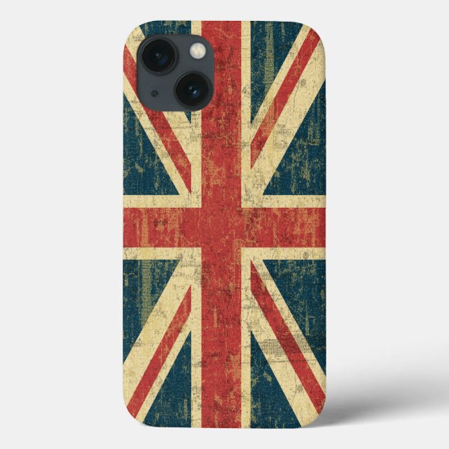 Union Jack mit Grungy-Effekt Case-Mate iPhone Hülle (Rückseite)