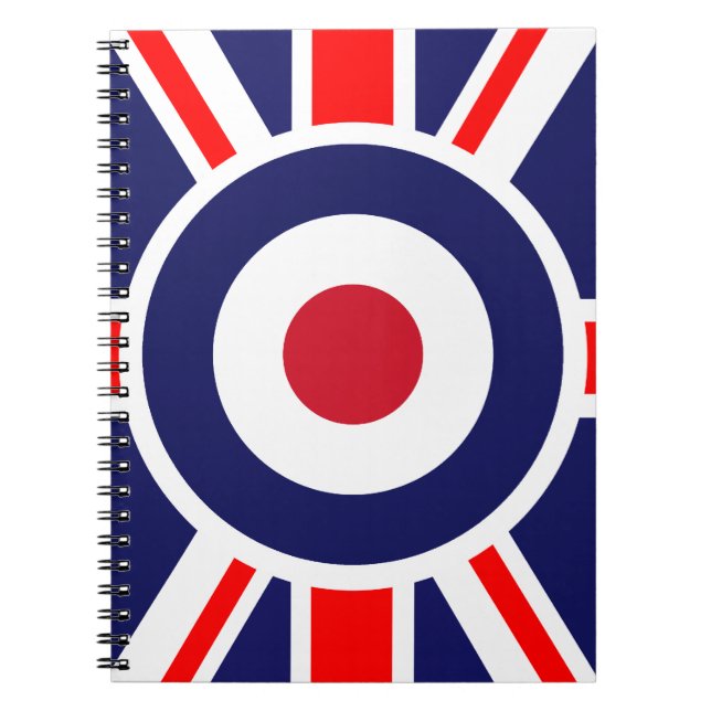 Union Jack Mod England Ziel Notizblock (Vorderseite)