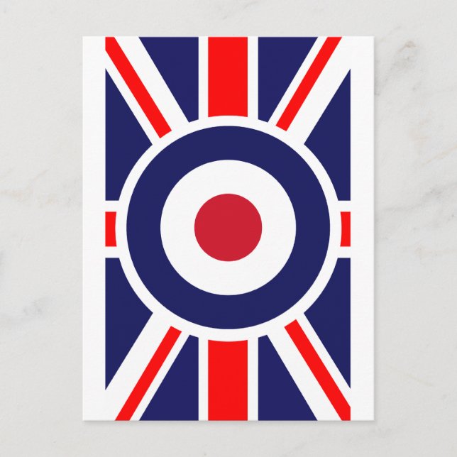Union Jack Mod England Ziel Postkarte (Vorderseite)
