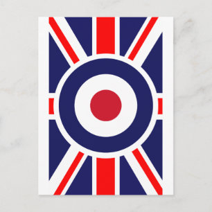Union Jack Mods England Zielscheibe Postkarte