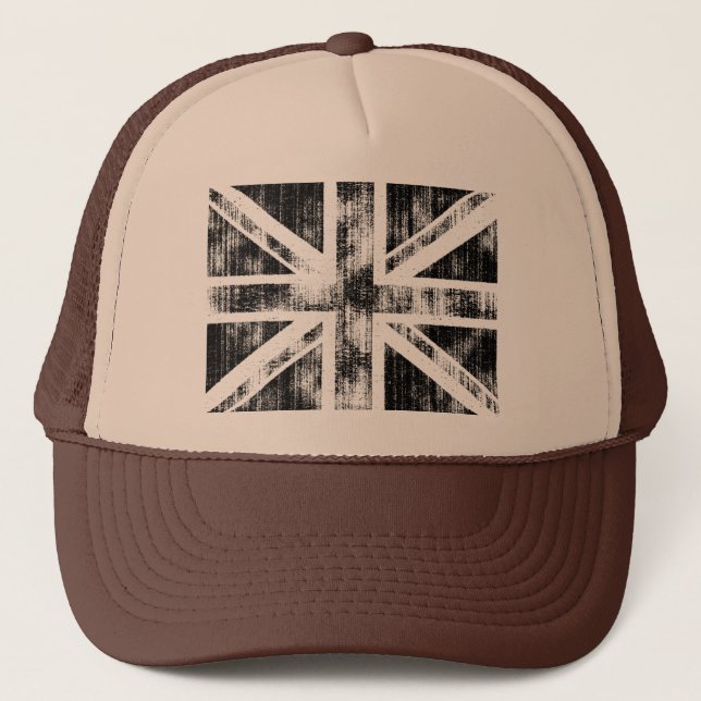Union Jack Mono Truckerkappe (Vorderseite)