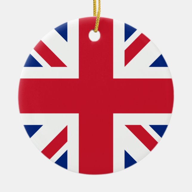 Union Jack National Flag Großbritannien Keramik Ornament (Vorne)
