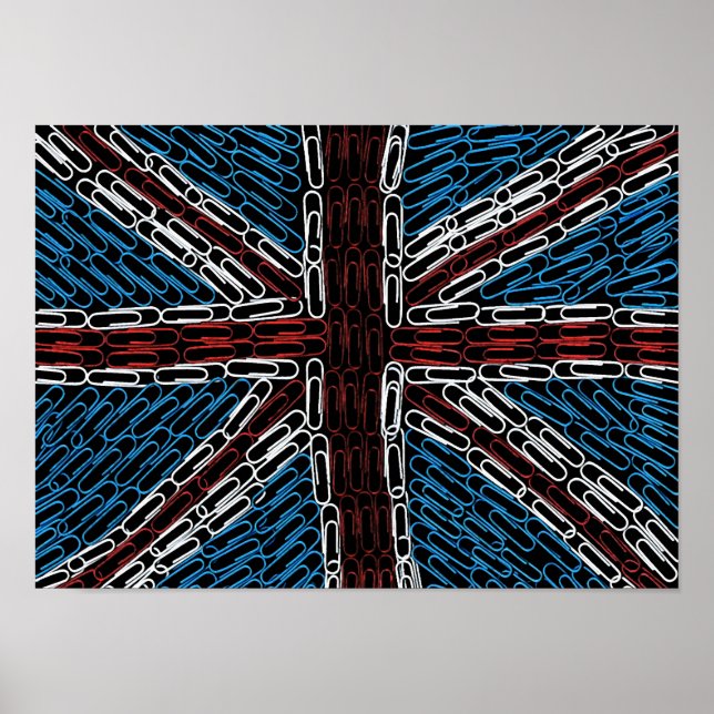Union Jack of Paperclips Poster (Vorne)