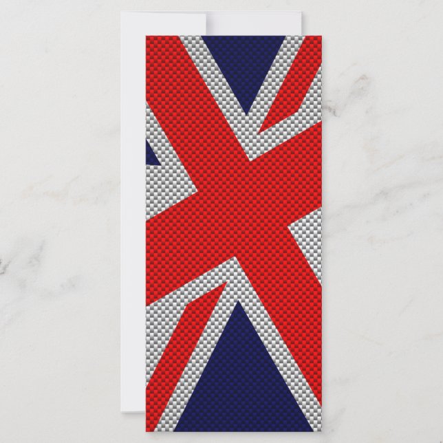Union Jack on Carbon Fibre Style Print (Vorderseite)