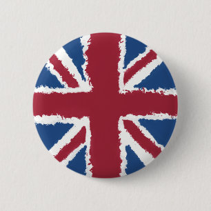 Union Jack Painted Artwork von Heva Weva Button