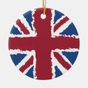 Union Jack Painted Artwork von Heva Weva Keramik Ornament