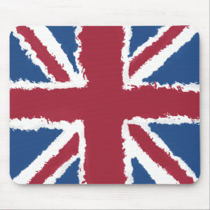 Union Jack Painted Artwork von Heva Weva Mousepad