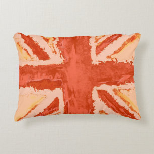 Union Jack Painted UK Art Mandarine von Heva Weva Dekokissen