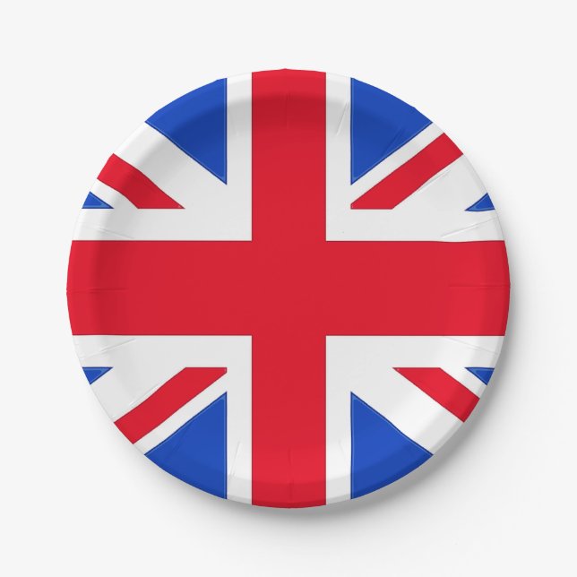 Union Jack-Party-Teller Pappteller (Vorderseite)