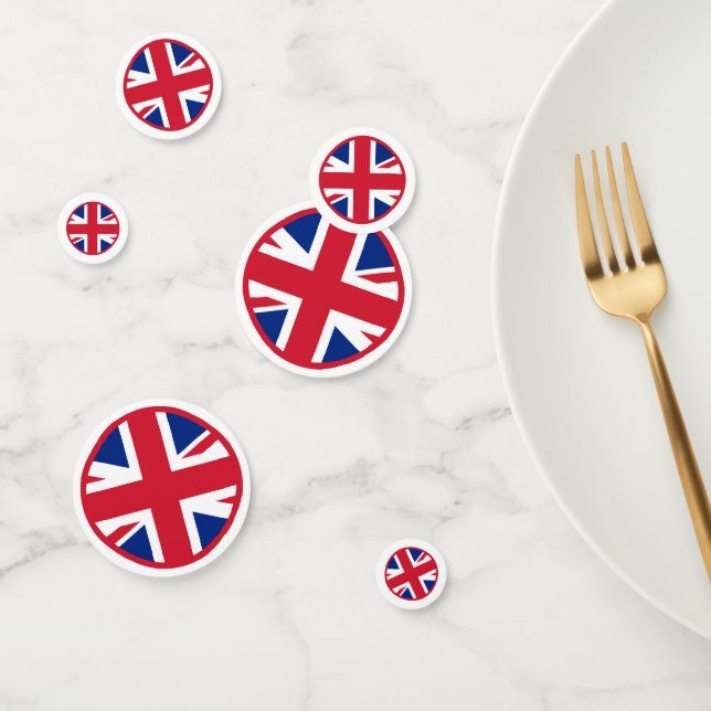 Union Jack Patriotic Britische Flagge Konfetti (Gruppe)