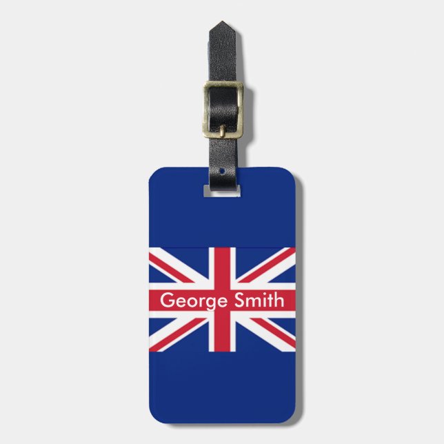 Union JacK personalisiert Gepäckanhänger (Vorderseite vertikal)