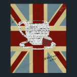 Union Jack Picture Poster Ein schöner Cup mit Tee<br><div class="desc">Sehr britisch sehen diese Tasse ist mit Typografie zu tun mit Tee-Redewendungen und zusammen mit ihr Tasse Kuchen sitzt sie auf einem Hintergrund eines grungy Vintagen Look Union Jack. Nur das,  was Sie in diesem Jahr an Ihrer Küchenwand hängen,  ist The Queens Diamond Jubilee.</div>