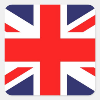 Union Jack Quadratischer Aufkleber