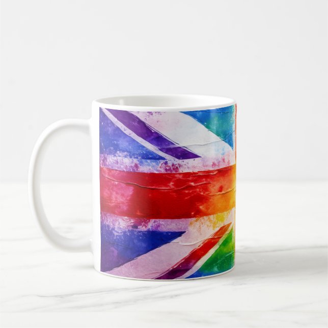 Union Jack Rainbow Mug Kaffeetasse (Links)
