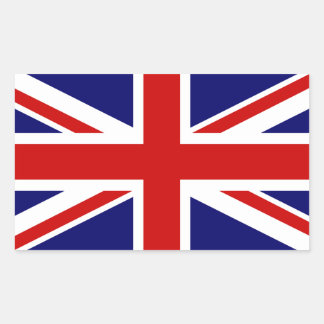 Union Jack Rechteckiger Aufkleber