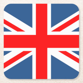 Union Jack Rechteckiger Pappuntersetzer
