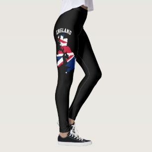 Union Jack, Red Blue & White England Flagge Leggings