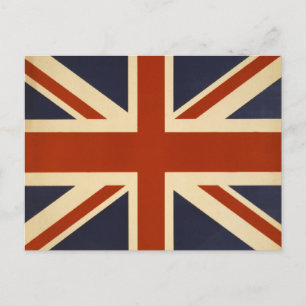 Union Jack Retro Postkarte