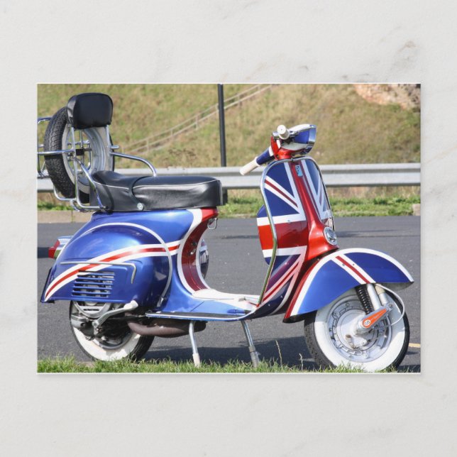 Union Jack Roller Postkarte (Vorderseite)