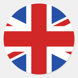 Union Jack Round Aufkleber
