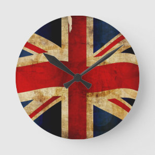 Union Jack Round Clock Runde Wanduhr