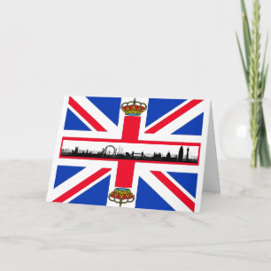 Union Jack Royal Crown London Geburtstagskarte Karte