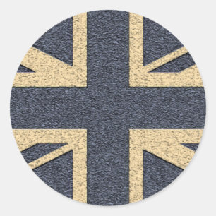 Union Jack Runder Aufkleber