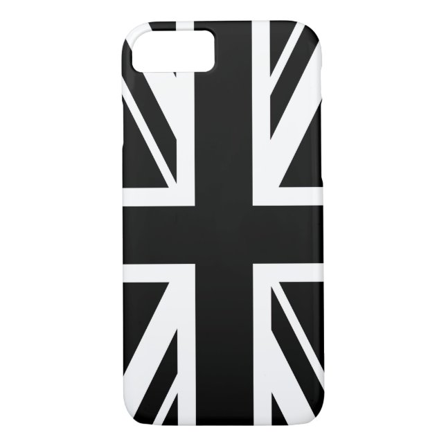 Union Jack ~ Schwarz und Weiß Case-Mate iPhone Hülle (Rückseite)