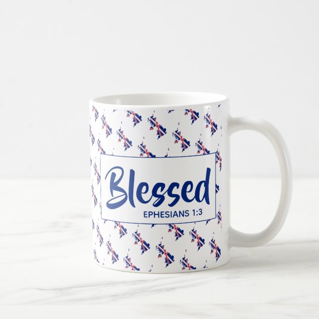 UNION JACK Selig Ephesians Christliche Schrift Kaffeetasse (Rechts)