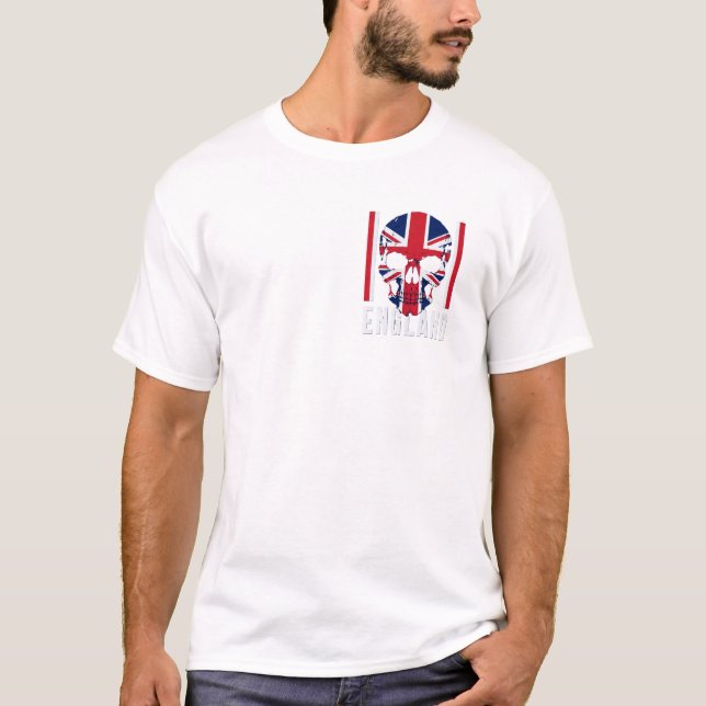 Union Jack Skull Graphic Design T - Shirt (Vorderseite)