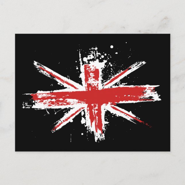 Union Jack Spritzer Postcard Postkarte (Vorderseite)