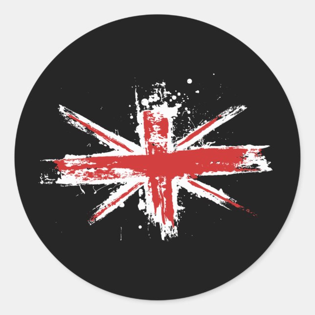 Union Jack Spritzer Sticker (Vorderseite)