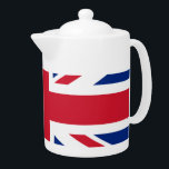 Union Jack Tea Pot<br><div class="desc">Die britische Flagge bewarb sich bei einem Teekessel. Set umfasst Tasse in verschiedenen Größen (einschließlich Knochen-China und Espressotassen), Süßkartoffeln, Pitcher und Teekanne in zwei Größen.</div>