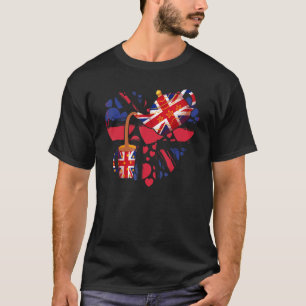 Union Jack Teapot & Teacup Idee für Kinder & Brite T-Shirt